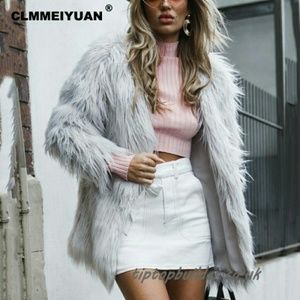 🆕women Fluffy fur coat